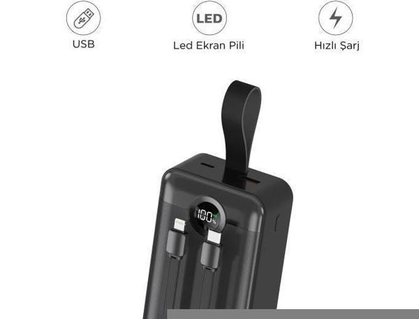 Torima TRM-1035 Siyah 30000mAh 2 Çıkışlı Taşınabilir Hızlı Şarj Dijital Göstergeli Powerbank - Image 1