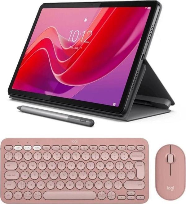 Lenovo Tab K11  11'' 4Gb 128Gb Wuxga Wi-Fi Tablet Zadc0072Tr Kılıf + Tab Pen + Pebble 2 Klavye Mouse Pembe - Image 1