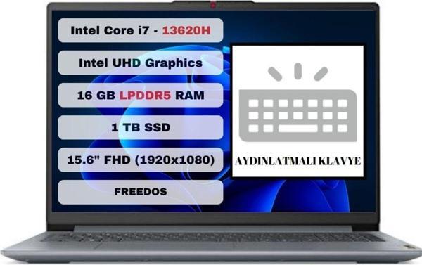 Lenovo Ideapad Slim 3 15Irh8 83Em00Dqtr Intel Core I7 13620H 16Gb 1Tb Ssd Freedos 15.6" Fhd - Image 1