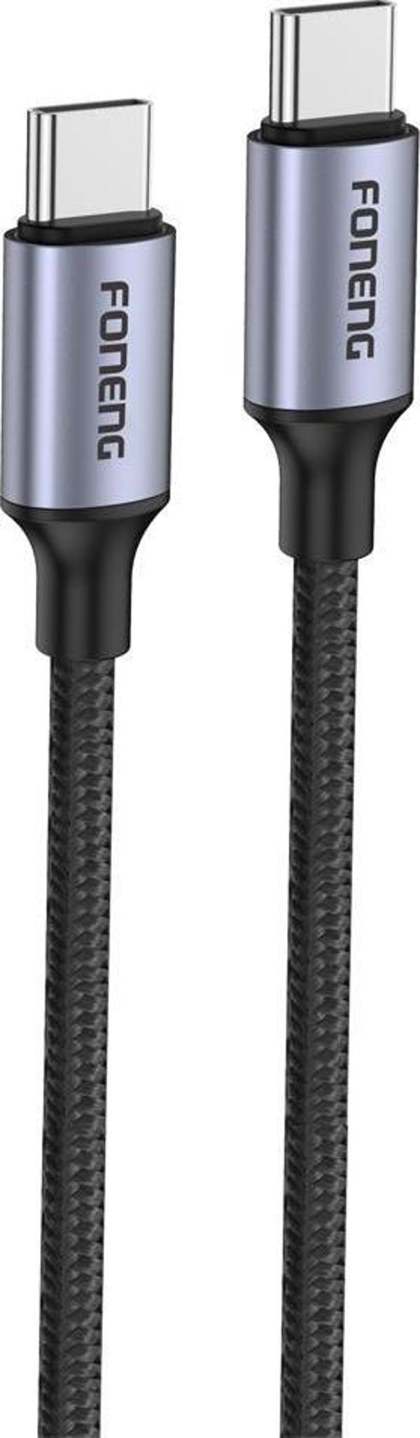 Foneng X95 60W Type-c To Type-C Şarj Ve Data Kablosu İp Örgülü - Image 1