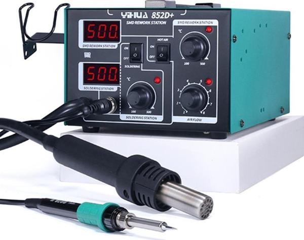 YİHUA 852D+ ISI AYARLI SICAK HAVA ÜFLEME LEHİMLEME HAVYA İSTASYONU HAVYA MakineSI - Image 1