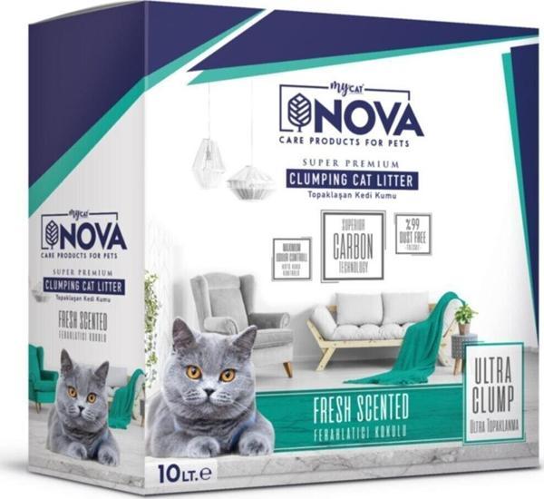 Mycat Nova Ultra Topaklanma (Ferahlatıcı Koku) Premium Kedi Kumu 10lt - Image 1