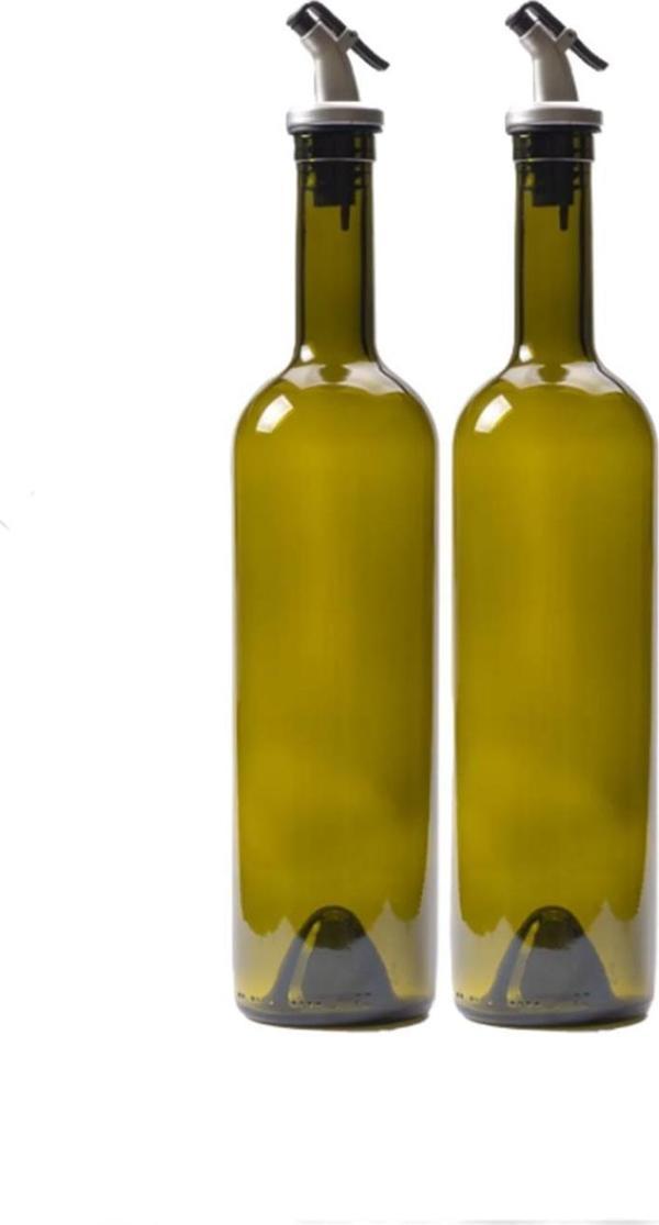 Himarry 2 adet koyu camlı yağ sişesi tıpalı 750 ml - Image 1