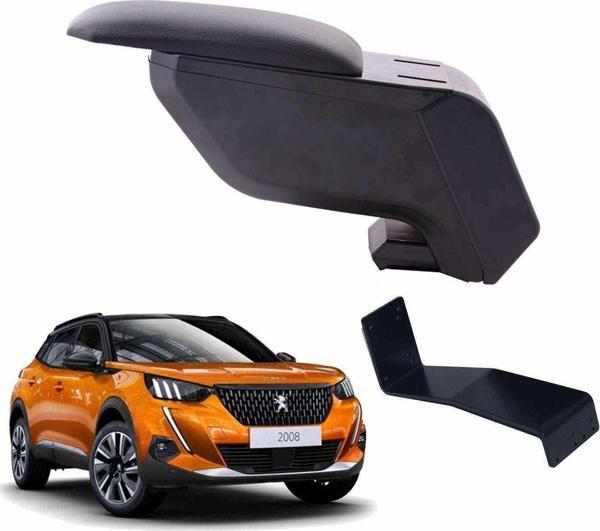3 Tıkla Peugeot 2008 2020 Delmesiz Çelik Ayaklı Siyah Kolçak Kol Dayama - Image 1