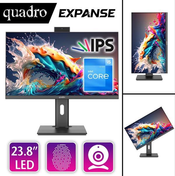 QUADRO EXPANSE AI B224 25850 i5-12450H 8GB 512GB NVME SSD 23.8" IPS DOS All in One PC .İzi (Pivot) - Image 1