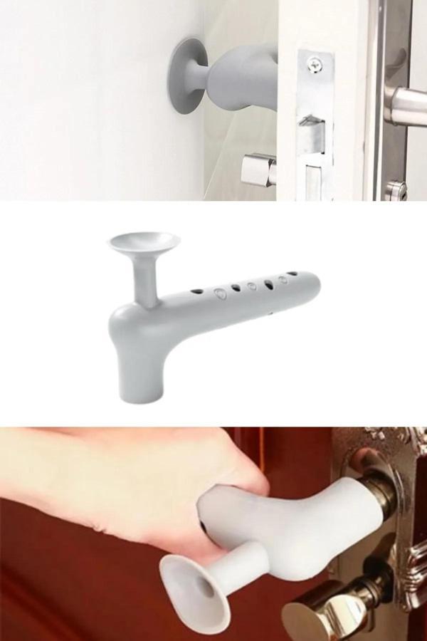 1 Adet Silikon Pencere Kapı Kolu Koruyucu Stoper Duvar Çarpışma Önleyici Aparat - Image 1