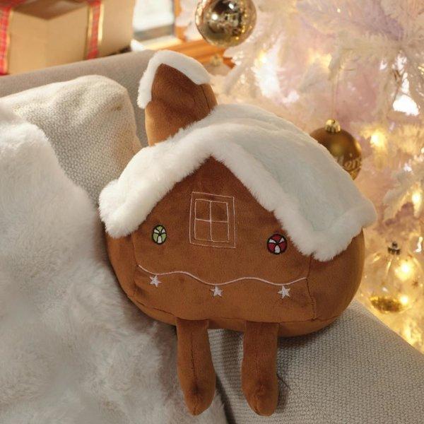 Yılbaşı Ginger Home Şekilli Kırlent 22 cm - Image 1