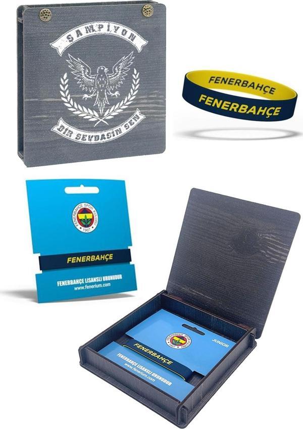 Fenerbahçe Orijinal Lisanslı Sarı Lacivert Çift Taraflı Silikon Yetişkin Bileklik Hediyelik Kutulu - Image 1