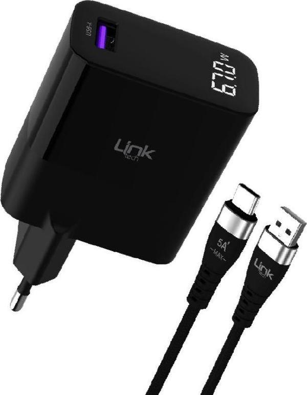 Linktech G860 Premium 67W GaN USB+Type-C Şarj Aleti Type-C Kablo Set - Image 1