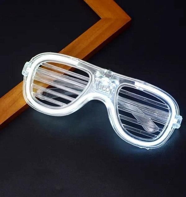 CHRİSTMAS WHİTE LED LİGHT PARTY GLASSES BEYAZ LED IŞIKLI GÖZLÜK YILBAŞI PARTİ GÖZLÜĞÜ PANJUR GÖZLÜK - Image 1