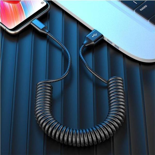 Plasyay Android Spiral Typ-C 3.0A Hızlı Şarj Ve Data Kablosu - Image 1