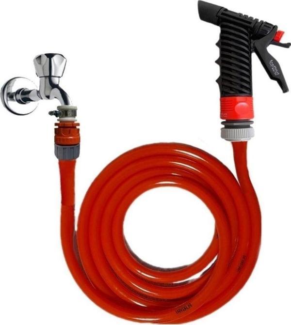 Plasyay Düz Sulama Yıkama Hortum Rekorlu Ve Yeni Tetik Başlıklı Set 3.5 Metre - Image 1