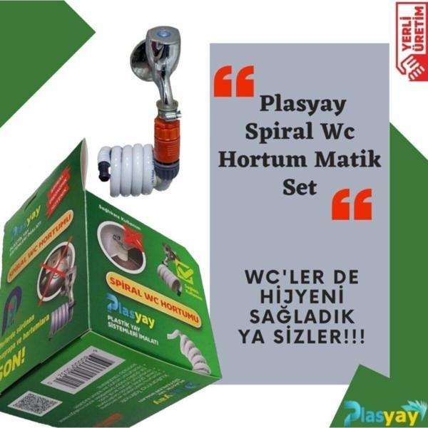 Plasyay Spiral Wc Hortum Seti Beyaz - Image 1
