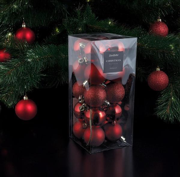 Koopman New Year 20 Parça Yılbaşı Topu Red 40 mm - Image 1