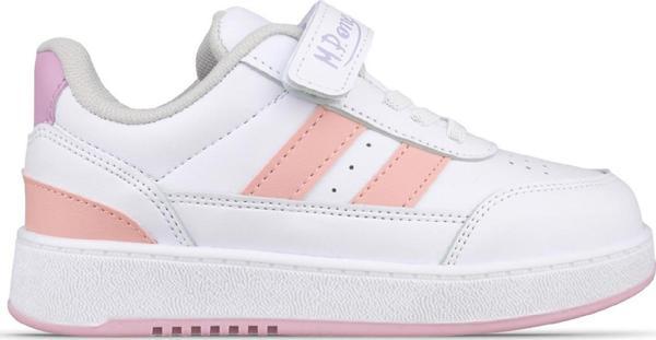 Büyük Kız Çocuk Cırtlı Beyaz-Pembe Sneaker - Image 1