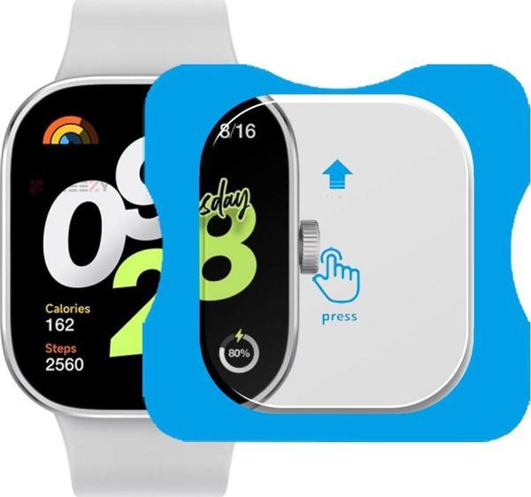 Redmi Watch 4 Uyumlu Kolay Takılabilir Takma Aparatlı Temperli Cam Ekran Koruyucu  - Image 1