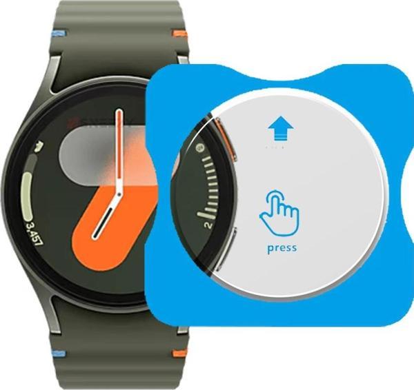 Samsung Watch 5 44mm Uyumlu Kolay Takılabilir Takma Aparatlı Temperli Cam Ekran Koruyucu  - Image 1