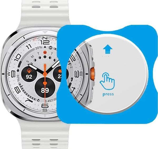 Samsung Watch 7 Ultra Uyumlu Kolay Takılabilir Takma Aparatlı Temperli Cam Ekran Koruyucu  - Image 1
