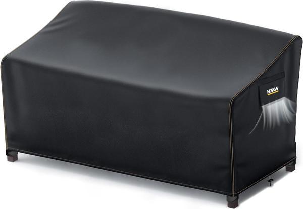 Haegs Çift Kişilik Bahçe Koltuk Örtüsü, 155 x 85 x 75 Siyah - Image 1