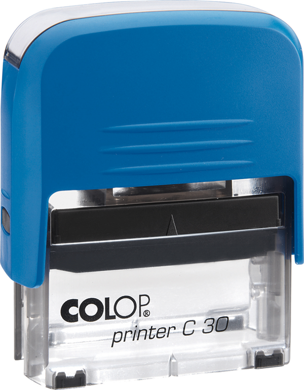 COLOP PRINTER C30 MAVİ KASA MAVİ KEÇE - 18X47MM - Image 1