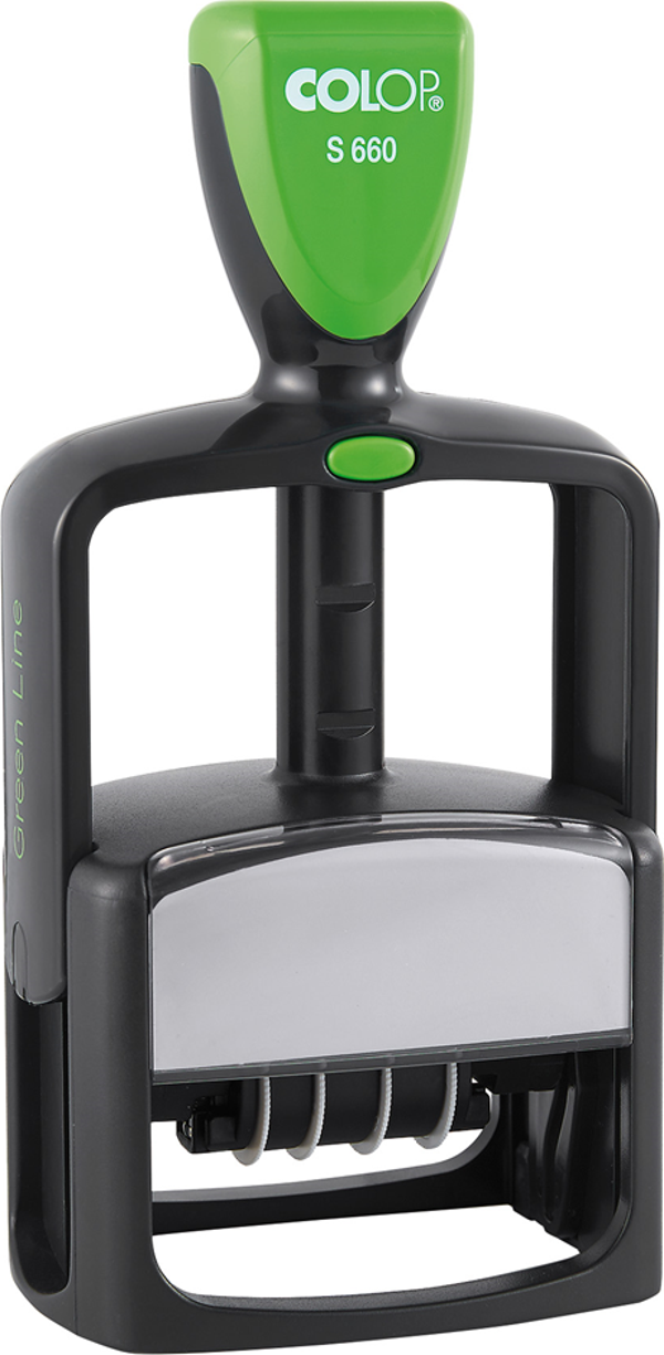 COLOP S 660 GREEN LINE TARİH KAŞE(ENG) MAVİ KEÇE - Image 1