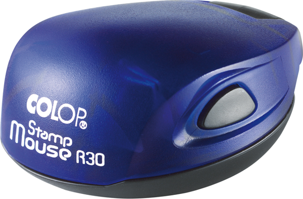 COLOP STAMP MOUSE R30 MAVİ KASA MAVİ KEÇE - 30MM - Image 1