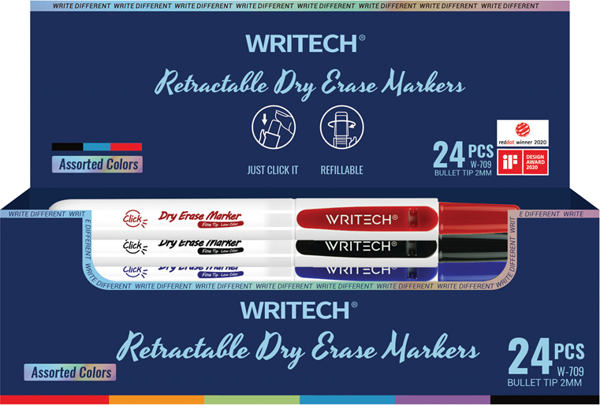 WRITECH W-709 BASMALI TAHTA KALEMİ - 24'LÜ SET - Image 1