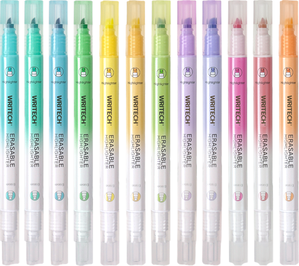 WRITECH W-822 SİLİNEBİLİR FOSFORLU KALEM PASTEL SAKURA PEMBE - 12'Lİ KUTU - Image 1