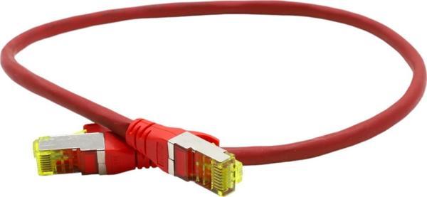 DIGITUS CAT6A S-FTP PATCH CORD 0,50 MT RED (10'LU PAKET) - Image 1