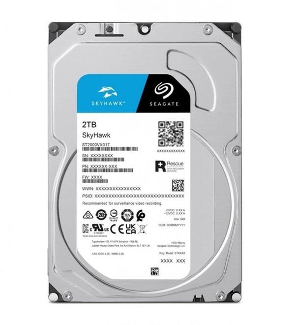 Seagate Skyhawk, St2000vx017, 3.5&quot;, 2tb, 256mb, 5900rpm, Güvenlik, Hdd - Image 1