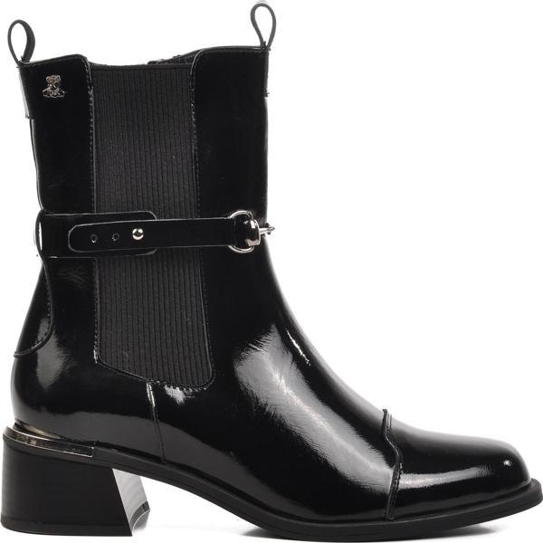 Venüs 2352402K Siyah Rugan İçi Polarlı Hakiki Deri Kadın Bot - Image 1