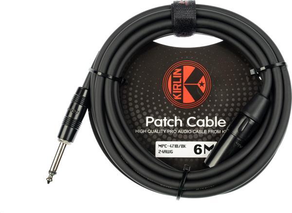 Kirlin Cable MPC-471PB 6 MT XLR-Erkek Jak Enstrüman Kablosu - Image 1