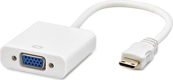 Hadron HDX7771 Mini HDMI (M) - VGA (F) Dönüştürücü Adaptör - Beyaz - Image 1