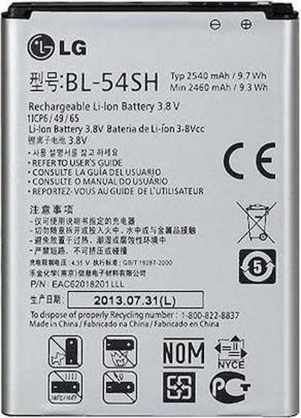 Lg G3 Beat / Lg Aka /Lg L80 / Lg Magna Pil - Batarya BL-54SH - Image 1