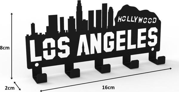 LOS ANGELES METAL ANAHTARLIK SİYAH - Image 1