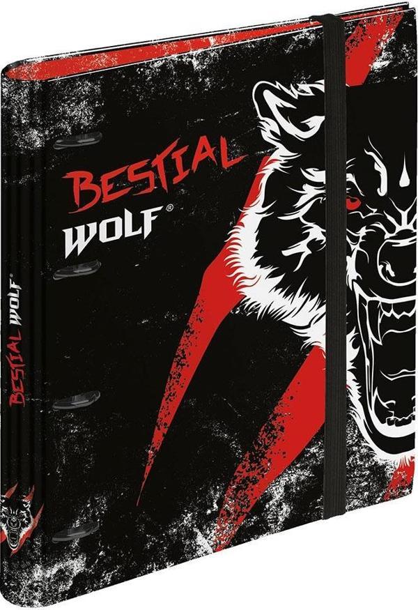 Busquets Bestial Wolf Kareli A4 120 Sayfalı 4 Telli Lastikli Klasör 2001005370 - Image 1