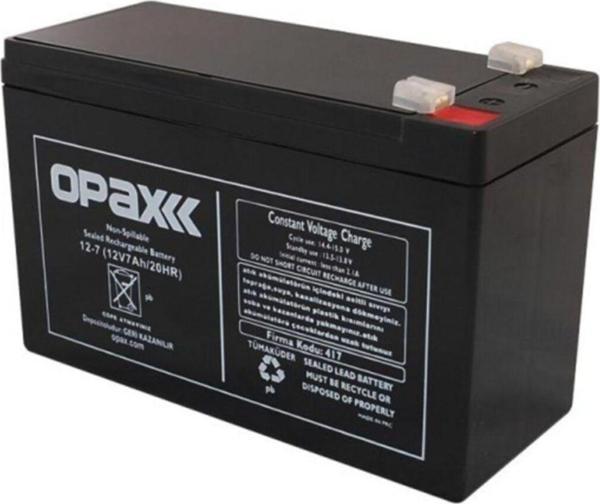 Opax Ak-7A Akü 12Volt 7A Bakımsız Kuru Akü - Image 1