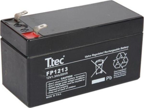 Ttec 12 Volt 1.3A Akü -12V 1.3 Ah Bakımsız Kuru Akü 2020 Üretim - Image 1