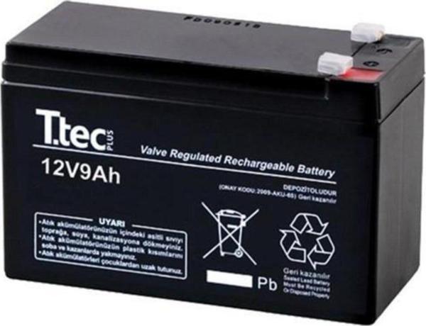 Ttec 12 Volt 9A Akü -12V 9 Ah Bakımsız Kuru Akü 2021 Üretim - Image 1