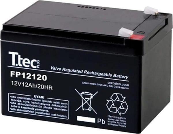 Ttec 12V 12Ah Bakımsız Kuru Akü - Image 1