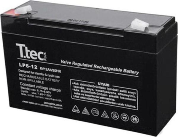 Ttec 6 Volt 12A Akü -6V 12 Ah Bakımsız Kuru Akü 2020 Üretim - Image 1