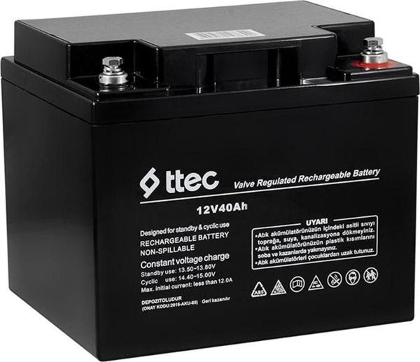 Ttec Bka-1240 12V 40Ah Bakımsız Kuru Akü - Image 1