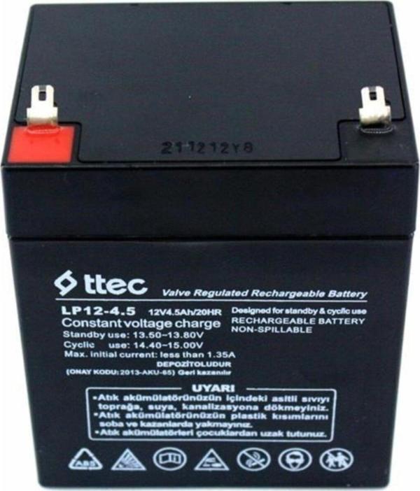 Ttec Güvencesiyle Ve Kalitesiyle 12V4.5Ah/20Hr Bakımsız Kuru Akü - Image 1