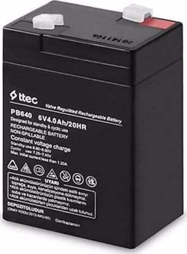 Ttec Plus 6 Volt 4 Amper Kuru Akü 6V 4A Üretim Ocak 2024 - Image 1