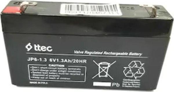 Ttec Plus Ttec 6 Volt 1.3 Amper Kuru Akü 6V 1,3A Üretim Tarihi 2020.10 - Image 1