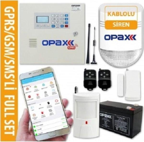 Opax -2646 Gprs Gsm Network Alarm Paneli & Bgr-10 Kablolu Sirenli - Image 1