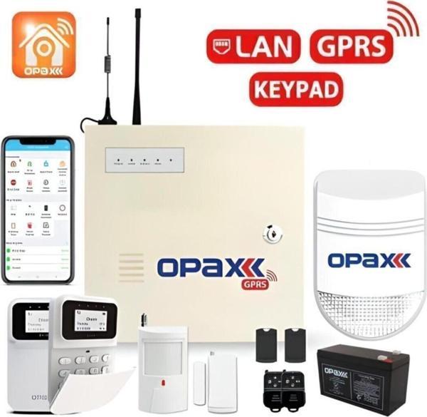 Opax 2747 Gprs&Lan Alarm Paneli Bgr-10 Kablolu Sirenli Full Set (1 Yıl Ahm Ücretsiz) - Image 1