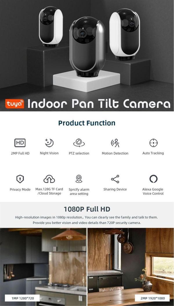 Opax -3060 2Mp Ip Wıfı Pt Camera 1080P Two-Way Audıo - Image 1