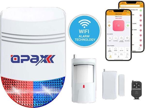 Opax Bgr-12 Wıfı Kablosuz Siren Alarm Sistemi Mobil Uygulamalı Data Güvenlik - Image 1