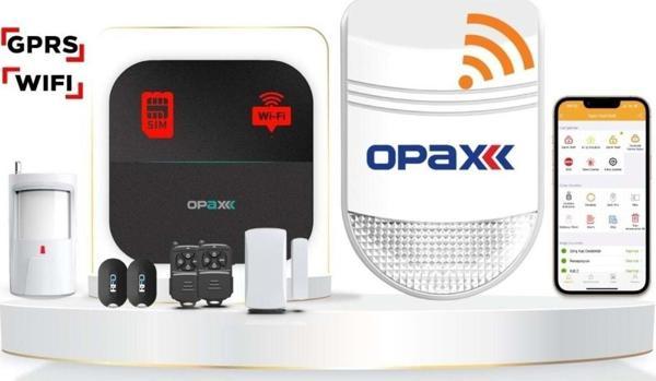 Opax -W20 Gprs I Wıfı & Bgr-09 Kablosuz Sirenli Network Alarm Sistemi (1 Yıl Ahm Ücretsiz) - Image 1